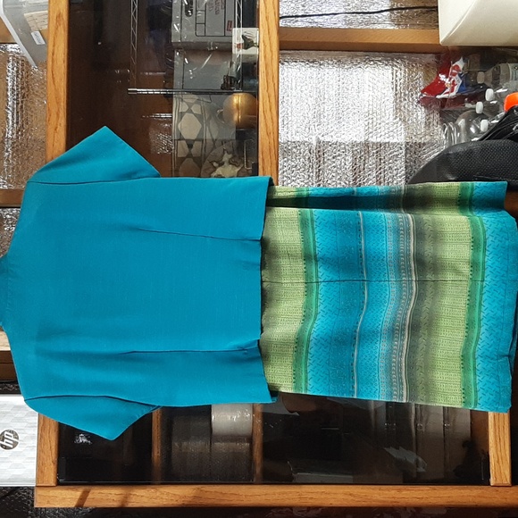 SAG HARBOR DRESS 2PC TOP & SKIRT SZ 10P - Picture 5 of 8